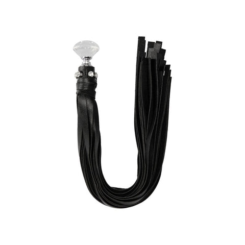 Shots Toys OUCH! Diamond Studded Whip Faux Leather BDSM Flogger - Whips And Crops