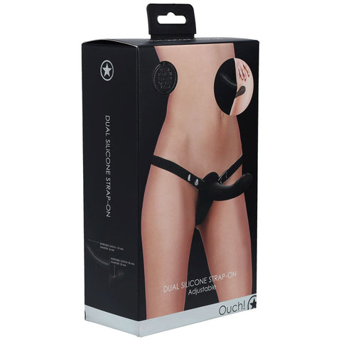 Shots Toys OUCH! Dual Silicone Strap On Double Ended Penetration Fun - Strap On Sextoys
