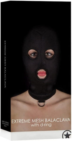 Shots Toys Ouch! Extreme Mesh Balaclava with D Ring for BDSM Roleplay - Masks And Blindfolds