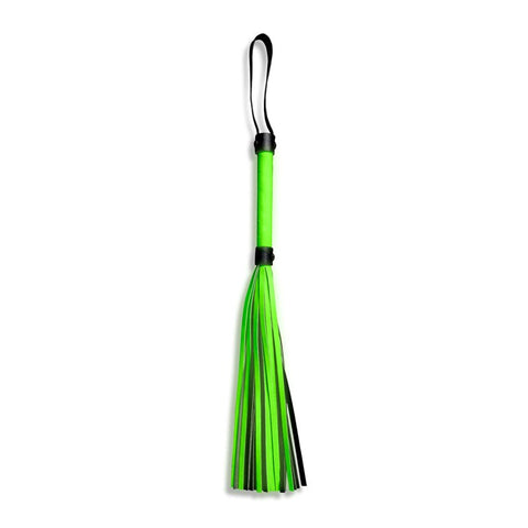 Shots Toys OUCH! Glow in Dark Flogger with Luminescent Features - Whips And Crops