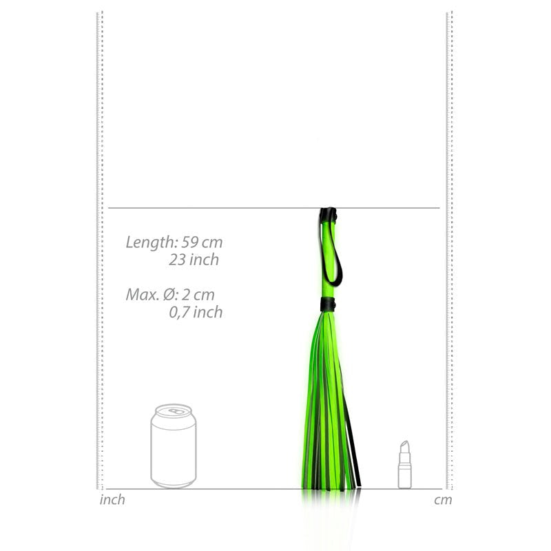 OUCH! Glow in Dark Flogger Edge Control Ready - - Whips And Crops