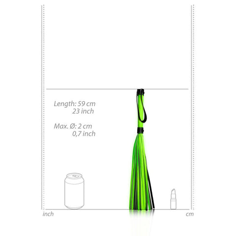Shots Toys OUCH! Glow in Dark Flogger with Luminescent Features - Whips And Crops