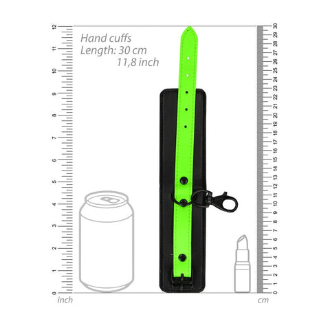 OUCH! Glow in Dark Hand & Ankle Cuffs with Hogtie Luminescent Bondage Set - Cuffs and Restraints
