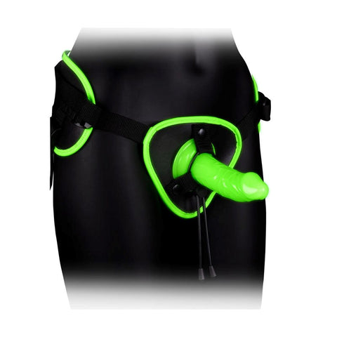Shots Toys Luminous Intimacy OUCH! Glow up Strap on Harness Glow Dark - Realistic Dildos