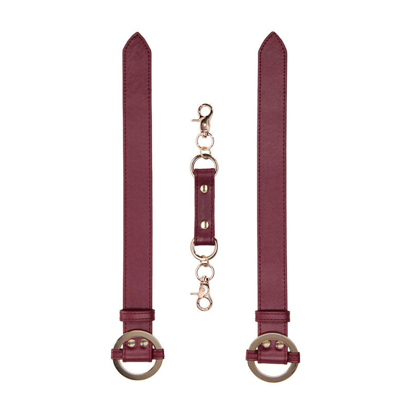 Shots Toys OUCH! Halo Cuffs Premium Leather BDSM Restraints with D Rings - - Cuffs and Restraints