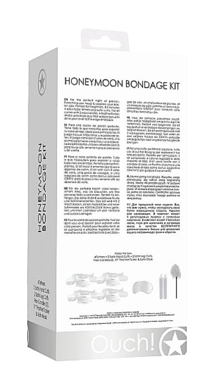 Ouch! Honeymoon Bondage Kit White Body Safe CRings - - Bondage Kits