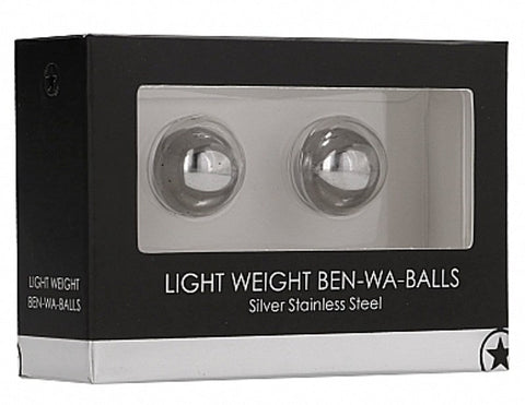 Shots Toys Ouch! Light Weight Ben Wa Balls Silver Kegel Exercise Spheres - Love Eggs and Kegel Exercisers