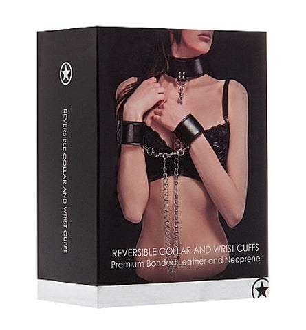 Ouch! Reversible Collar and Wrist Cuffs Slide In Perfection with Dual Texture - Cuffs and Restraints