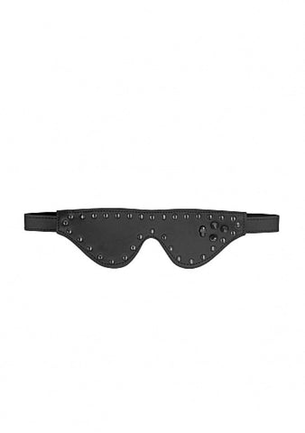 Shots Toys OUCH! S+B Eye Mask + Skulls & Spikes Black Sensory Deprivation - Fancy Dress Ups