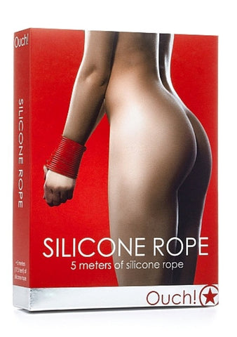 Shots Toys Ouch! Silicone Rope 5m Red Premium Bondage Rope - Cuffs and Restraints