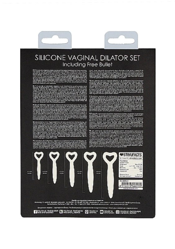 Shots Toys OUCH! Silicone Vaginal Dilator Set Black with Vibrating Bullet - - Dental and Clinical
