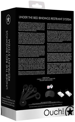 Shots Toys Discreet Nylon Bondage Restraints for Bedroom Play Under Bed Kit - Cuffs and Restraints