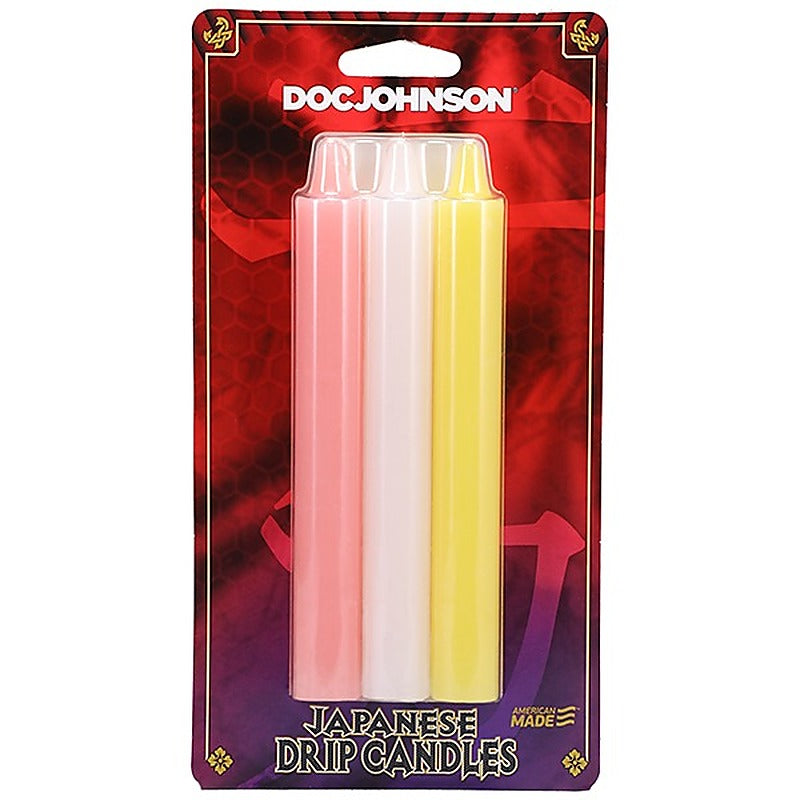 3 Pack Japanese Drip Wax Play Candles by Doc Johnson - Bath and Intimate Fragrances