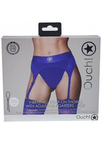 Shots Toys Ouch Pleasure Enhancer Adjustable Vibrating Strap On Thong - Strap On Sextoys