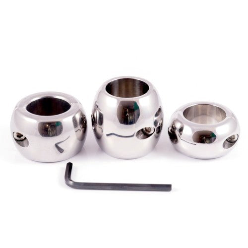 Oval Ball Steel Stretcher Weights - Screw - - Ball and Cock Toys