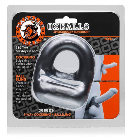 Oxballs 360 2 Way Cock Ring and Ball Sling with Dual Enhancement Design - Ball and Cock Toys