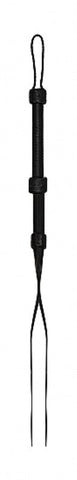 Shots Toys Pain Heavy Duty Double Tailed Bondage Whip Flogger with Dual Tails - Whips And Crops