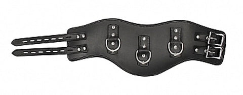 Shots Toys Pain Heavy Duty Padded Posture Collar Premium Leather BDSM - Collars and Leads