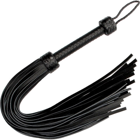 Shots Toys Pain Heavy Leather Tail Flogger with 36 Dual Sided Tails - Whips And Crops