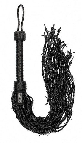 Shots Toys Pain Leather Barbed Wire Flogger BDSM Impact Play - Whips And Crops