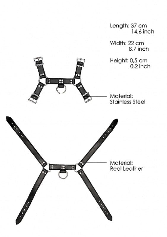 Pain Leather Male Chest Harness Experience Cock Control - - Cuffs And Restraints