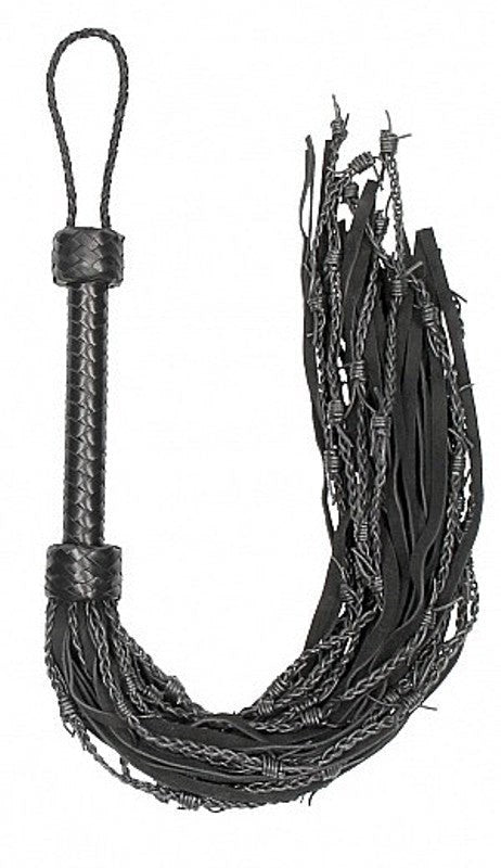 Pain Leather Suede Barbed Wired Flogger Fast Aussie Shipping - - Whips And Crops