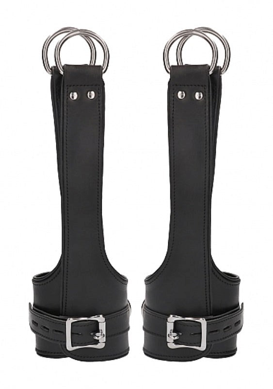 Pain Leather Suspension Wrist Cuffs Slide On And Enjoy - - Cuffs And Restraints