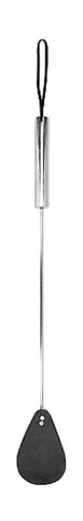 Shots Toys Pain Metal Oval Spike Keel Crop Premium Leather Impact Tool - Whips And Crops