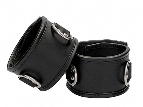 Shots Toys Pain Restraint Ankle Cuffs with Padlock and Keys - Cuffs and Restraints