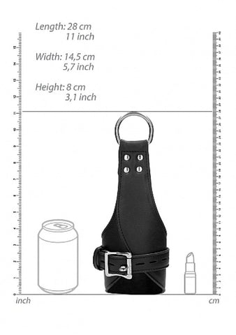 Shots Toys Pain Suspension Wrist Bondage Handcuffs Premium Leather - Cuffs and Restraints