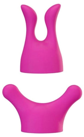 BMS Factory Palm Body Silicone Massager Heads Premium Attachment Set - G-Spot Vibrators