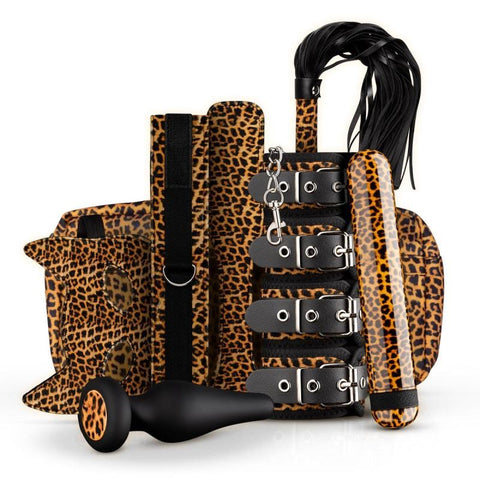 Panthra Gato 8 Piece Set Complete BDSM Kit with Restraints and Impact Play - Sex Kits
