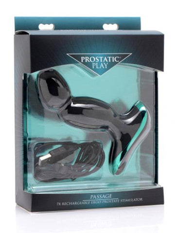 XR Brands Passage 7X Rechargeable Ergo Prostate Stimulator with 7 Functions - Prostate Toys