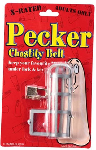 Hua Novelties Pecker Chastity Belt Pink Novelty Party Accessory - Bachelorette and Bucks