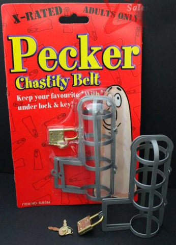Hua Novelties Pecker Chastity Belt Pink Novelty Party Accessory - Bachelorette and Bucks