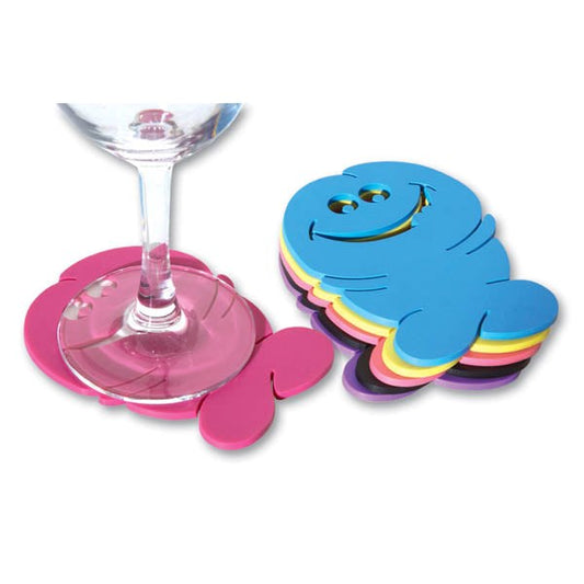 Ozze Creations Pecker Coasters 6 Colorful Penis Shaped Party Coasters - - Bachelorette and Bucks