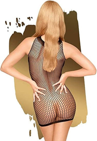 Penthouse Lingerie RIDE OR DIE Black One Size Seamless Net Mini Dress - Bras and Bra Sets