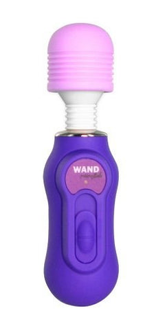 XR Brands Petite Fleur Mini Vibrating Wand Massager Compact Clitoral Vibrator - Personal Massagers