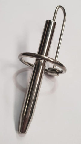 Hells Couture Pierceless Steel Princes Wand and Glans Ring Urethral Play - Penis Plugs