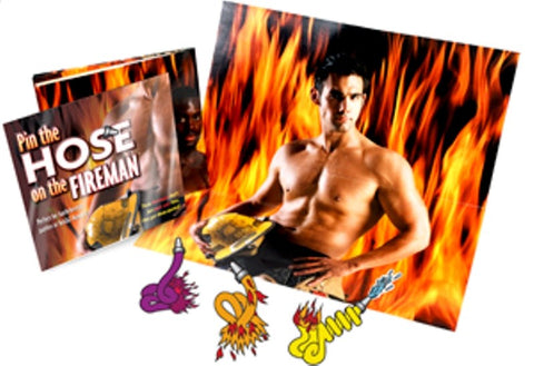 Little Genie Pin The Hose on the Fireman Adult Party Game Large Poster - Sex Games, Coupons and Tricks