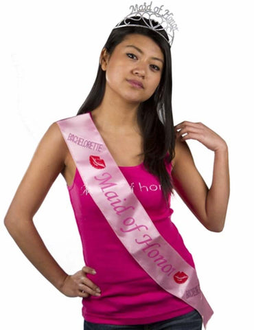 Pipedream Products Pink Maid of Honor Sash Premium Satin Wedding Accessory - Sex Games, Coupons and Tricks