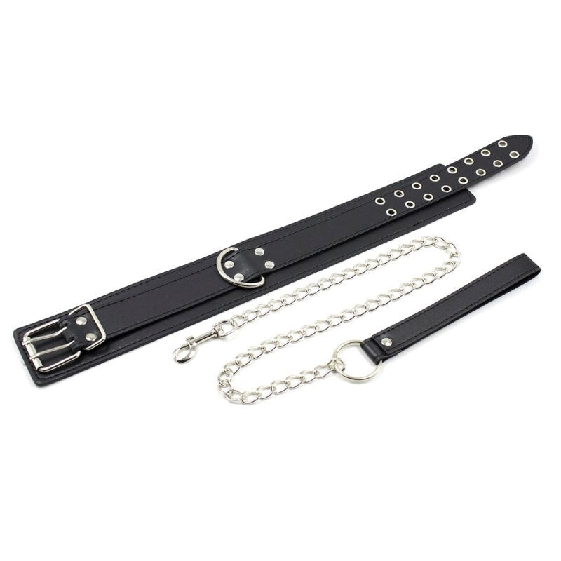 BDStyle Pins Buckle Collar With D Ring BDSM Restraint Collar - Collars and Leads