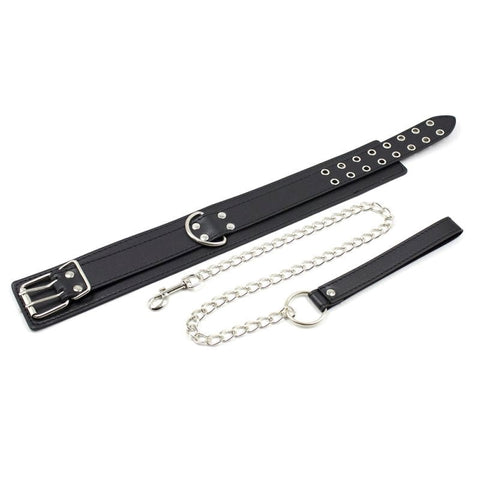 BDStyle Pins Buckle Collar With D Ring BDSM Restraint Collar - Collars and Leads
