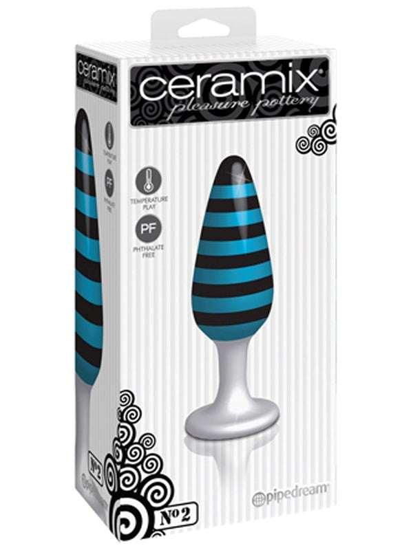 Pipedream Products Ceramix No 02 Glass Anal Plug Temperature Play - - Glass Sex Toys