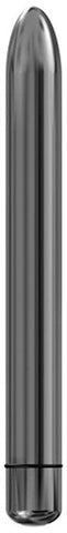 BMS Factory Platinum Power Vibrating Bullet 5.5 Inch Silver Vibrator - Personal Massagers