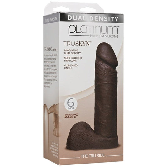 Doc Johnson Platinum The Tru Ride Realistic Cock Chocolate - - Realistic Dildos