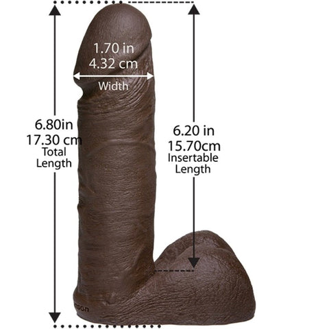 Doc Johnson Platinum Tru Ride Realistic Cock Chocolate Dual Density Dildo - Realistic Dildos