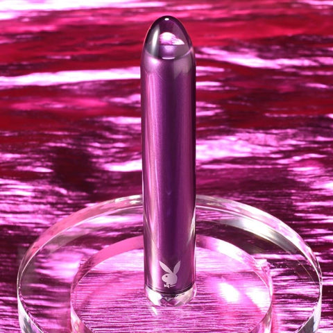 Evolved Playboy Pleasure Amethyst Waterproof Mini Vibrator Glass Tip - Waterproof Vibrators