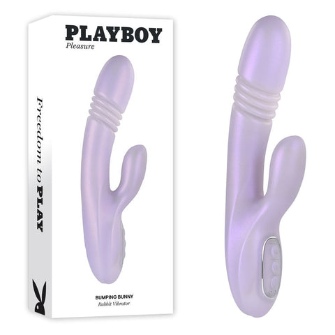 Evolved Playboy Pleasure Bumping Bunny Thrusting Rabbit Vibrator with Heating - Rabbit Vibrators