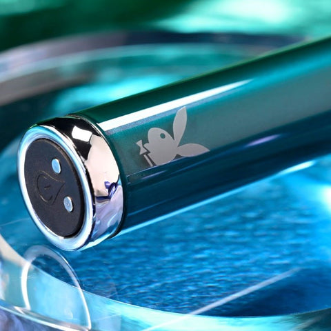 Evolved Playboy Pleasure Emerald Bullet Vibrator with Glass Tip - Waterproof Vibrators